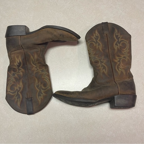 JUSTIN MEN'S STAMPEDE WESTERN APACHE WESTERN BOOTS men’s size 9.5D - Picture 3 of 10